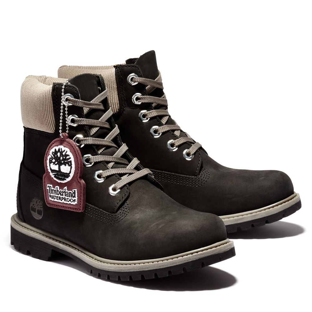 Bocanci 6-Inch Timberland Dama Negrii - Premium Waterproof - Romania - YBXHWD149